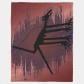 Couverture Polaire Animaux d'art animal tribal - Ancien animal rouge (Devant)