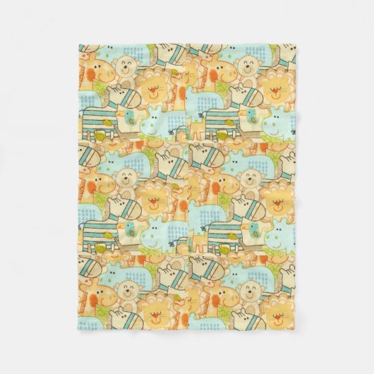Couverture Polaire Animaux de bébé (Devant)
