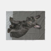 Couverture Polaire Animaux de bébés cutest | Blue French Bulldog Pupp (Devant (Horizontal))