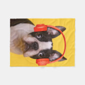 Couverture Polaire Animaux de bébés cutest | Casques Terrier de Bosto (Devant (Horizontal))