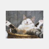 Couverture Polaire Animaux de bébés cutest | Chat dans le lit (Devant (Horizontal))