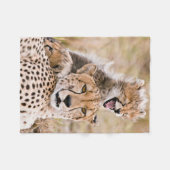 Couverture Polaire Animaux de bébés cutest | Cheetah Cat & Cub (Devant (Horizontal))