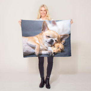 Couverture Polaire Animaux de bébés cutest Chihuahua Chig aux cheve