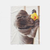 Couverture Polaire Animaux de bébés cutest | Chocolat Labrador Puppy (Devant)