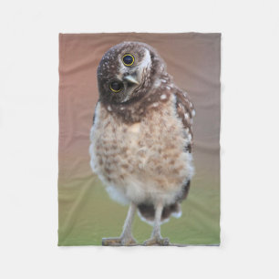 Couverture Polaire Animaux de bébés cutest   Chouette à tête bractée