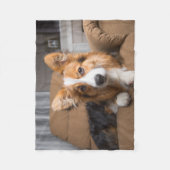 Couverture Polaire Animaux de bébés cutest | Coiffeuse à cheveux long (Devant)