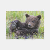 Couverture Polaire Animaux de bébés cutest | Cute Brown Bear Cub Joue (Devant (Horizontal))
