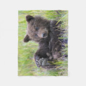 Couverture Polaire Animaux de bébés cutest | Cute Brown Bear Cub Joue (Devant)