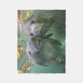 Couverture Polaire Animaux de bébés cutest | Deux Manatees (Devant)