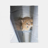 Couverture Polaire Animaux de bébés cutest | Fluffy Orange Kitten (Devant)