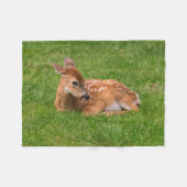 Couverture Polaire Animaux de bébés cutest | Little Fawn (Devant (Horizontal))