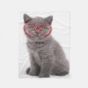 Couverture Polaire Animaux de bébés cutest Lunettes cardiaques de c