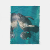 Couverture Polaire Animaux de bébés cutest | Manat & bébé (Devant)