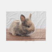 Couverture Polaire Animaux de bébés cutest | Petit lapin bébé (Devant (Horizontal))