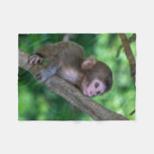 Couverture Polaire Animaux de bébés cutest | Singe bébé (Devant (Horizontal))