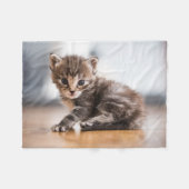 Couverture Polaire Animaux de bébés cutest | Tiny Tabby Kitten (Devant (Horizontal))