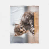 Couverture Polaire Animaux de bébés cutest | Tiny Tabby Kitten (Devant)