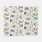 Couverture Polaire Animaux de camping adorables (Devant (Horizontal))