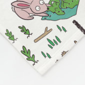 Couverture Polaire Animaux de camping adorables (Coin)