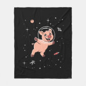 Couverture Polaire Animaux De Cochon Dans L'Espace (Devant)