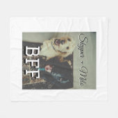 Couverture Polaire Animaux de compagnie amis besties ajouter nom anim (Devant (Horizontal))