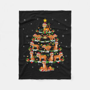 Couverture Polaire Animaux de compagnie Jumeaux Père Noël Tiger Arbre