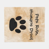 Couverture Polaire Animaux de compagnie Règle Blanche en polaire (Devant (Horizontal))