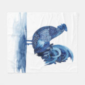 Couverture Polaire Animaux de ferme de bleu de cobalt - coq (Devant (Horizontal))