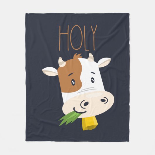 Couverture Polaire Animaux de ferme de vache (Devant)