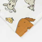 Couverture Polaire Animaux de ferme dessinés à la main (Coin)