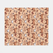 Couverture Polaire Animaux de Ferme Rustiques (Devant (Horizontal))