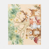 Couverture Polaire Animaux de forêt de bois de Whimsical (Devant)