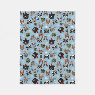 Couverture Polaire Animaux de forêt mignons et amicaux, ajouter du m