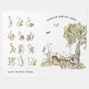 Couverture Polaire Animaux de la forêt de Woodland   Étape importante