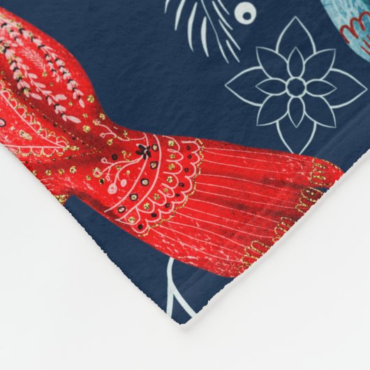 Couverture Polaire Animaux de Noël colorés motif (Coin)