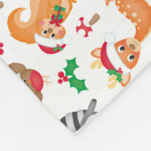 Couverture Polaire Animaux de Noël personnalisés en bois (Coin)