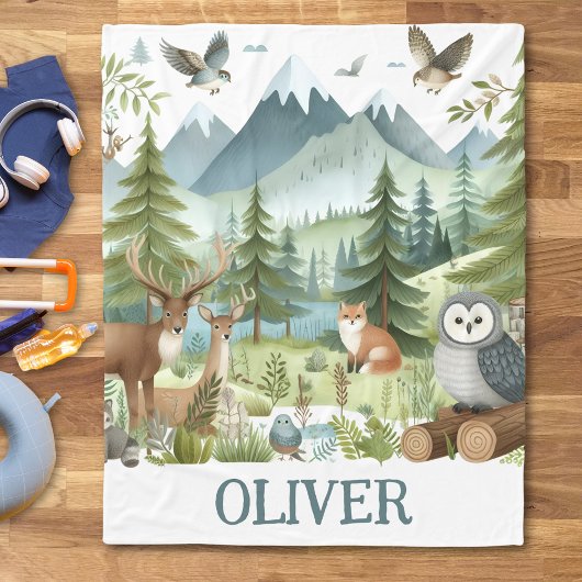 Couverture Polaire Animaux des bois