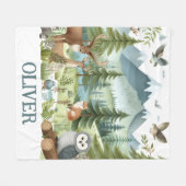 Couverture Polaire Animaux des bois (Devant (Horizontal))