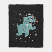 Couverture Polaire Animaux éléphants dans l'espace (Devant)