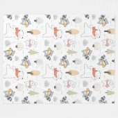 Couverture Polaire Animaux forestiers adorables (Devant (Horizontal))