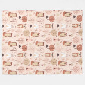 Couverture Polaire Animaux forestiers adorables (Devant (Horizontal))
