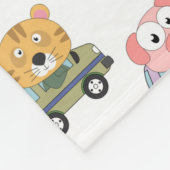 Couverture Polaire Animaux Mignons Dans Des Voitures Motif (Coin)