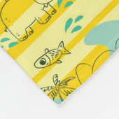 Couverture Polaire Animaux mignons jouant avec de l'eau 2 (Coin)