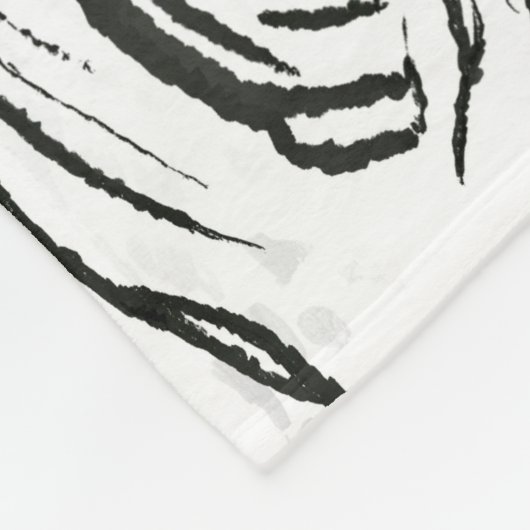 Couverture Polaire Animaux modernes de tigres léopards noirs blancs (Coin)