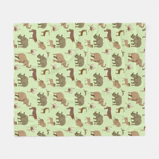 Couverture Polaire Animaux sauvages (Devant (Horizontal))