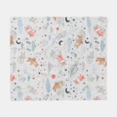 Couverture Polaire Animaux spatiaux - texture grise (Devant (Horizontal))