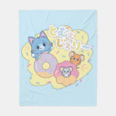 Couverture Polaire Anime Donut délice avec Tom, Jerry et Tuffy (Devant)