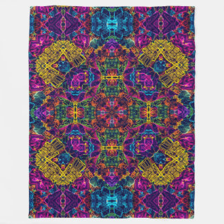 Couverture Polaire Anime Electric Neon Robot Satin Mandala