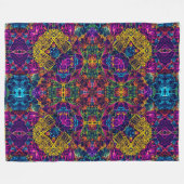 Couverture Polaire Anime Electric Neon Robot Satin Mandala (Devant (Horizontal))