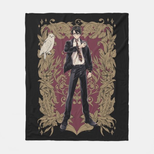 Couverture Polaire Anime HARRY POTTER™ Cadre Orné (Devant)